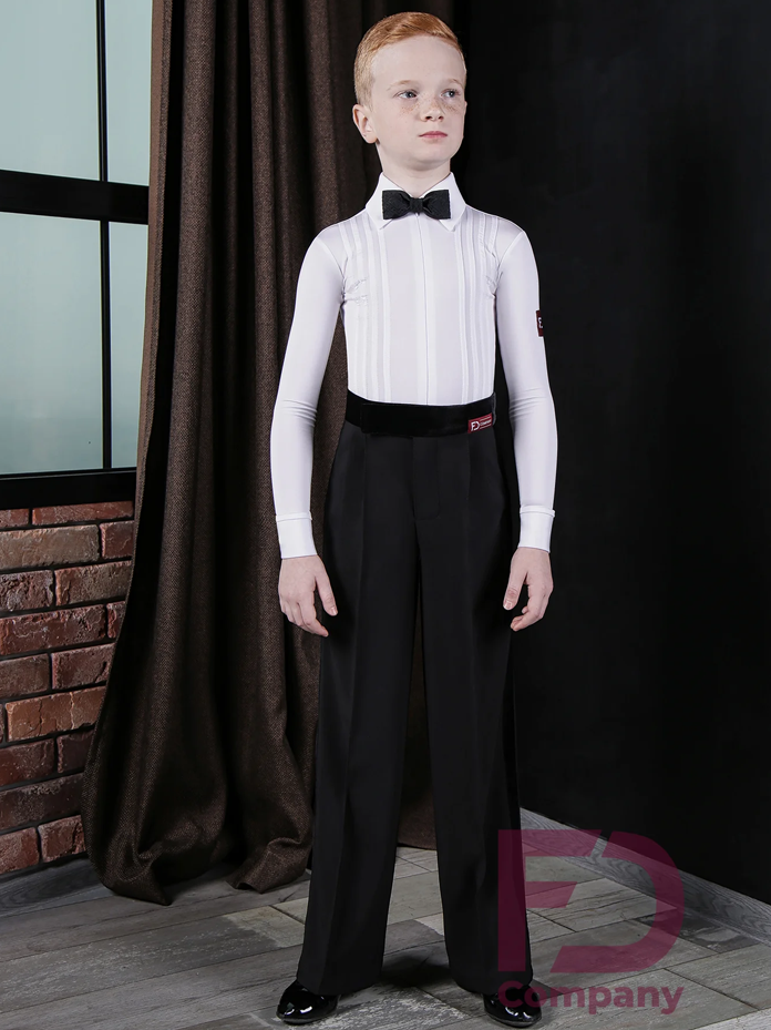 Boy's Dance Trousers with Velvet Waist & Side Stripes