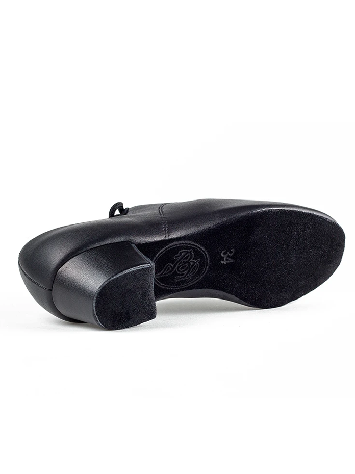 Boy's & Men's Black Leather Latin Dance Shoes