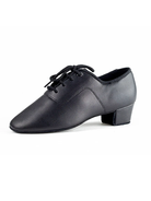 Boy's & Men's Black Leather Latin Dance Shoes