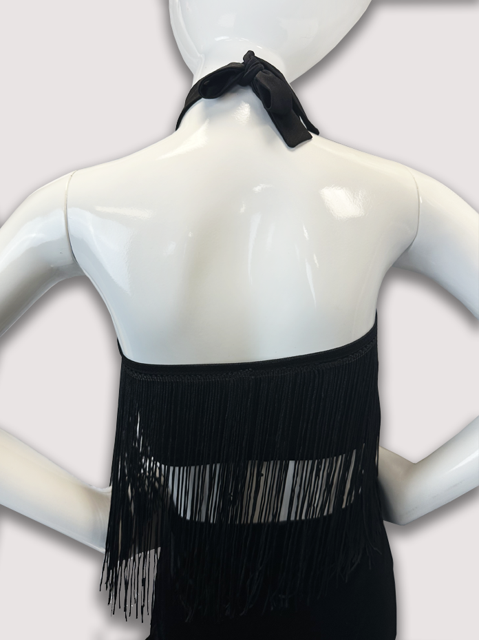 Girl's Fringe Halter Crop Top