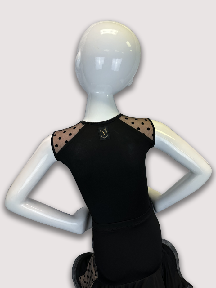 Girl's Tan Polka Dot Leotard