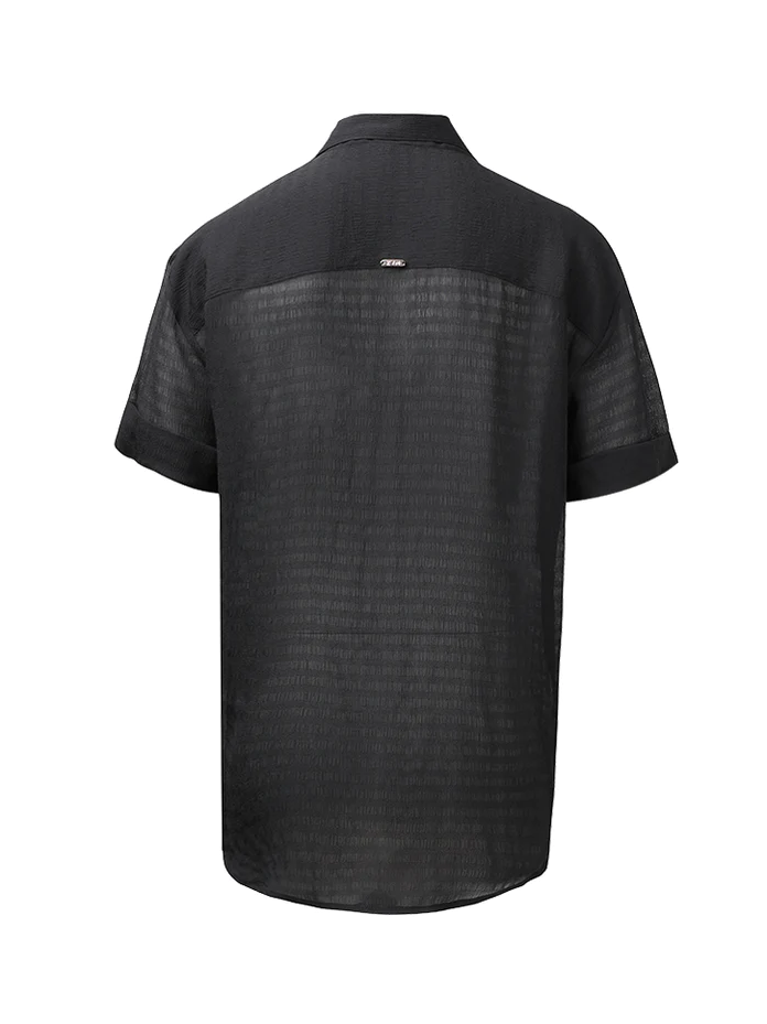 Men's Black Lattice Cake Shirt